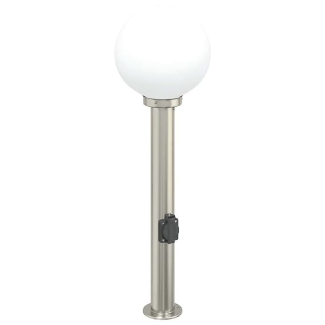 vidaXL Pollerleuchte mit Auslass 80 cm Edelstahl IP44 4006103