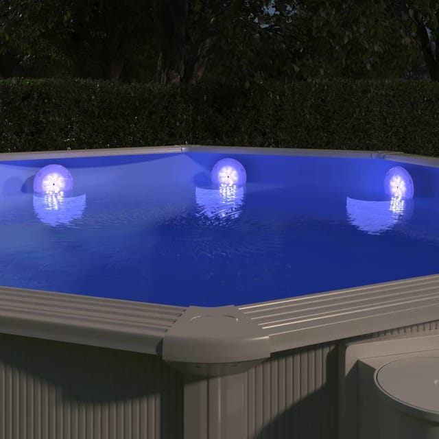 vidaXL Unterwasser-LED-Poollampe mit Fernbedienung Weiß 92296