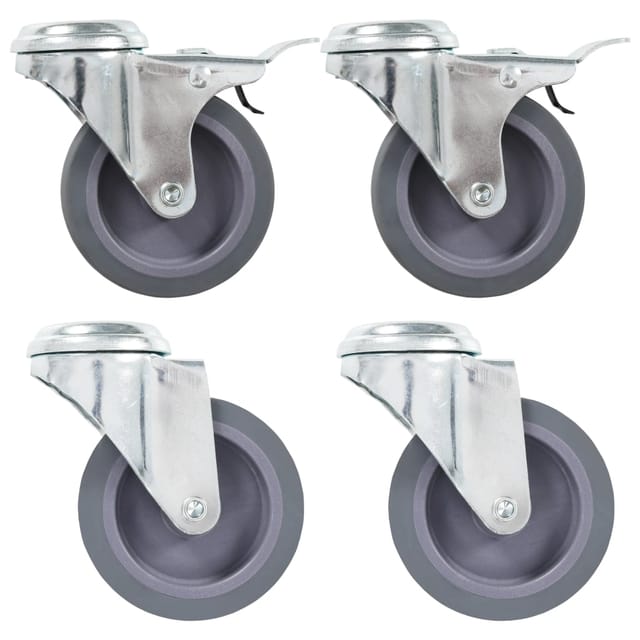 vidaXL Lenkrollen mit Bolzenloch 4 Stk 75 mm 143431