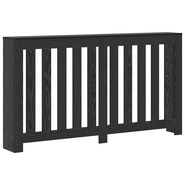 vidaXL Heizkörperabdeckung Schwarz Eichen-Optik 149 x 20 x 82 cm 869225
