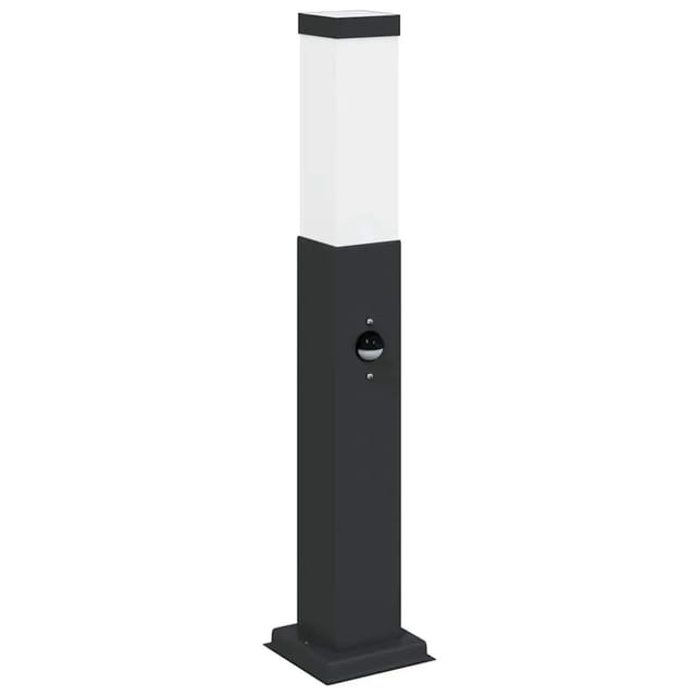 vidaXL Pollerleuchte mit Sensor 50 cm Schwarz IP44 4006077
