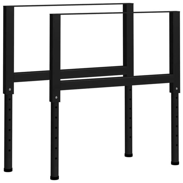 vidaXL Werkbankgestell Verstellbar 2 Stk Metall 85x69-95,5 cm 147933