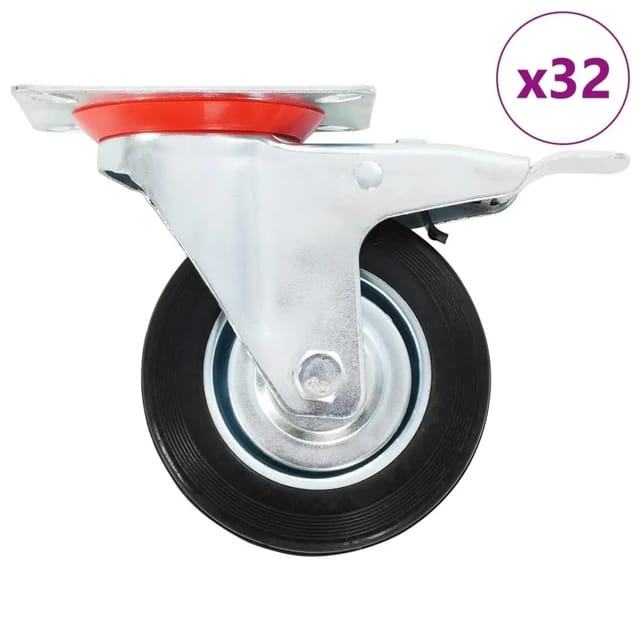 vidaXL 32 Stk Lenkrollen 100 mm 277965
