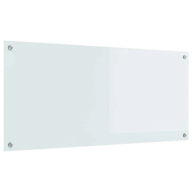 vidaXL Küchenrückwand Weiß 110 x 50 cm Gehärtetes Glas 42001287
