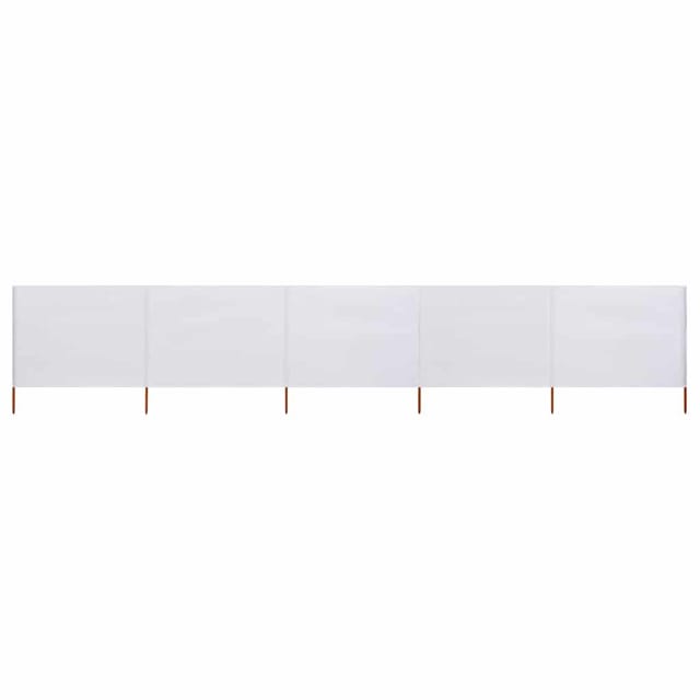 vidaXL 5 Teiliges Windschutzgewebe 600 x 160 cm Sandweiß 47166
