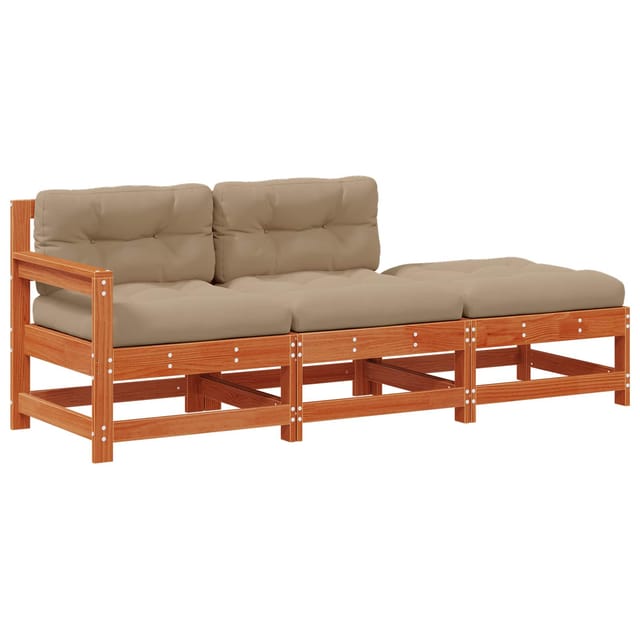 vidaXL Sectional Sofa Einheiten Wachsbraun 190 x 62 x 70,5cm 865486