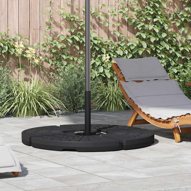 vidaXL Sonnenschirmständer Fächerförmig 4 Stk Schwarz 47857
