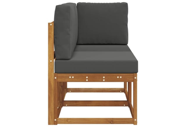 vidaXL Outdoor Mittel- und Ecksofa 2 Stück Natur und Anthrazit 900471