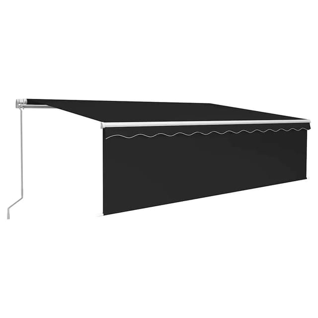 vidaXL Markise Manuell Einziehbar mit Rollo 5x3 m Anthrazit 3069339