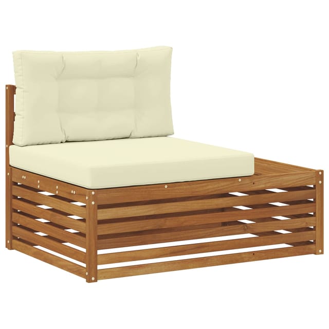 vidaXL Outdoor Endsofa Natur 115 x 83 x 73 cm Massivholz Akazie 900573