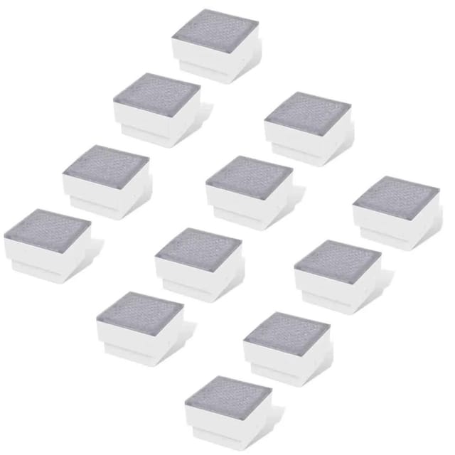 vidaXL LED Bodeneinbaustrahler Außen 12 Stk 100x100x68 mm 272494