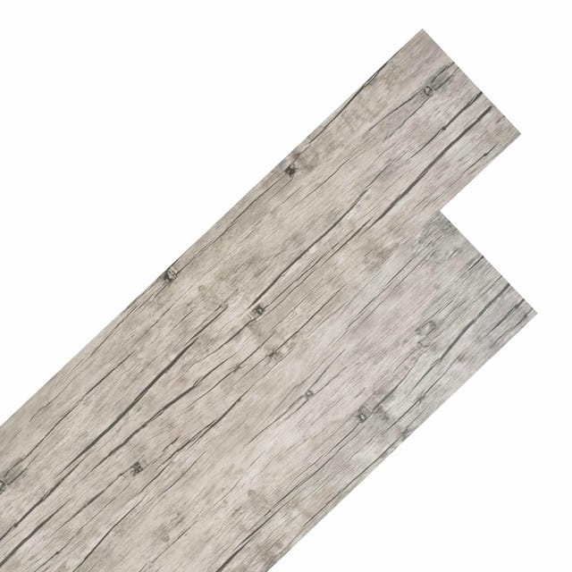 vidaXL Bodenplanken 18 Stk Grau 5,26 m² PVC 42046247