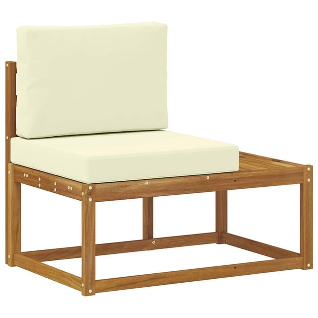vidaXL Outdoor End Sofa Natur 91 x 63 x 73 cm Massivholz Akazie 900474