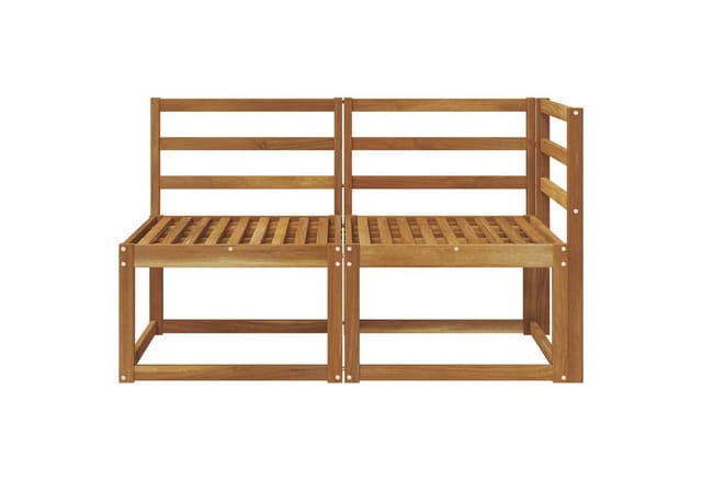 vidaXL Outdoor Mittel- und Ecksofa 2 Stück Natur Massivholz Akazie 900468