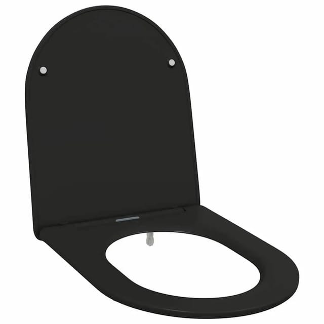 vidaXL Toilettensitz Schwarz 47 x 36 x 3,4 cm Duroplast 42002368