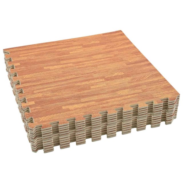 vidaXL Puzzle-Übungsmatten 12 Stk Braun 4,32 ㎡ EVA-Schaum 3433275