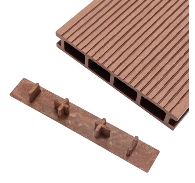 vidaXL Endkappen für Terrassendielen 10 Stk Braun Kunststoff 149002