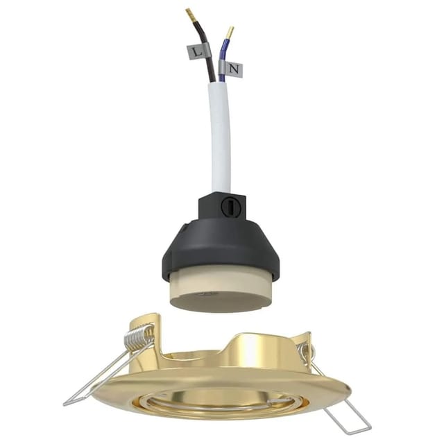 vidaXL Spotlight 12 Stk Gold 9 x 9 x 2,5 cm Metall 4108165