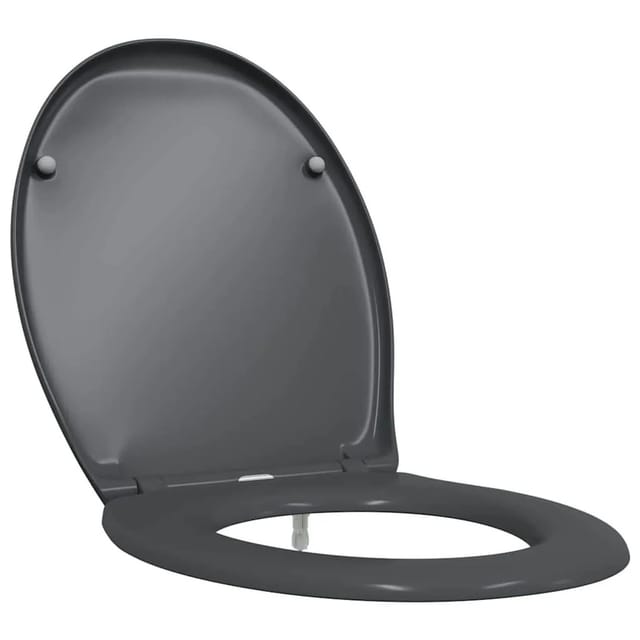 vidaXL Toilettensitz Anthrazit 47 x 37 x 4 cm Duroplast 42002346
