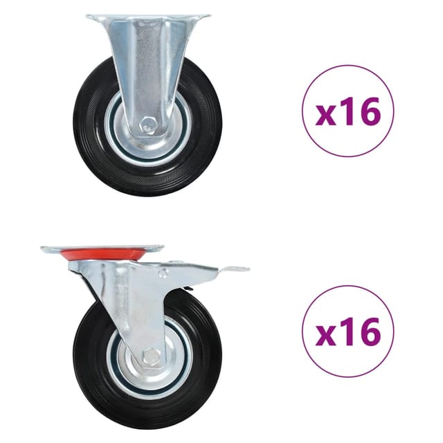 vidaXL 32 Stk Rollen 125 mm 278050