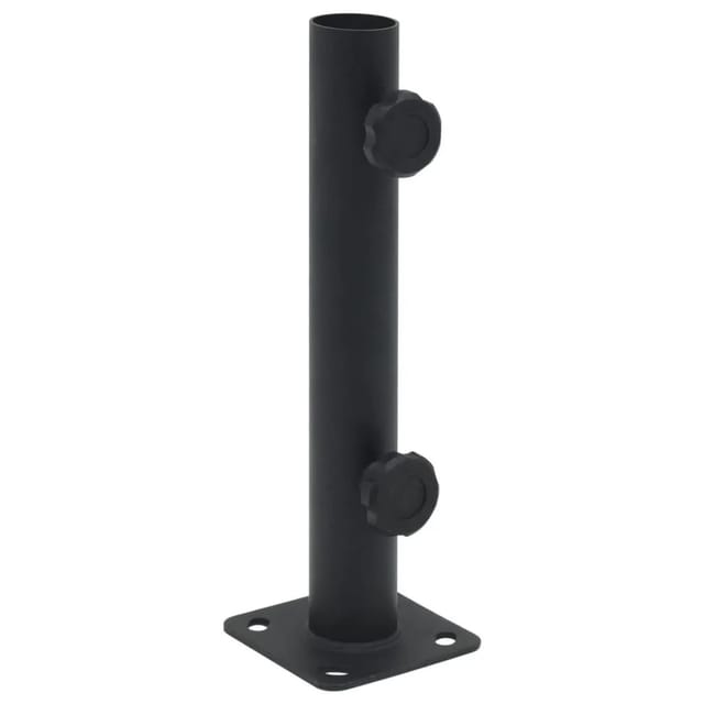 vidaXL Sonnenschirmständer für Ø32/34/38 mm Mast Mattschwarz Stahl 4003371