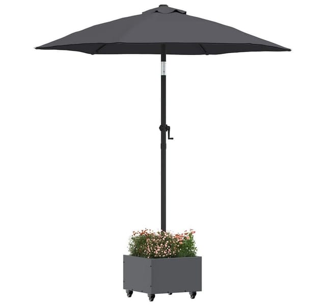 vidaXL Sonnenschirmständer Anthrazit 45 x 45 x 45 cm Stahl 42010368