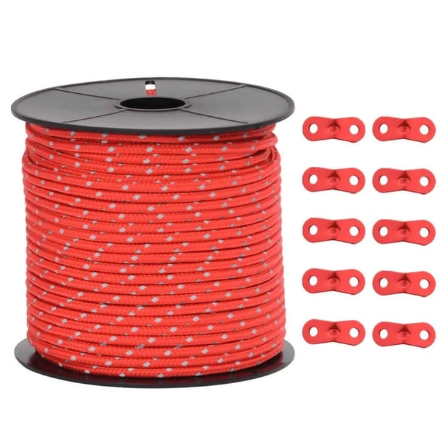 vidaXL Zeltleine Reflektierend mit Seilspannern 50 m 4 mm 4008124