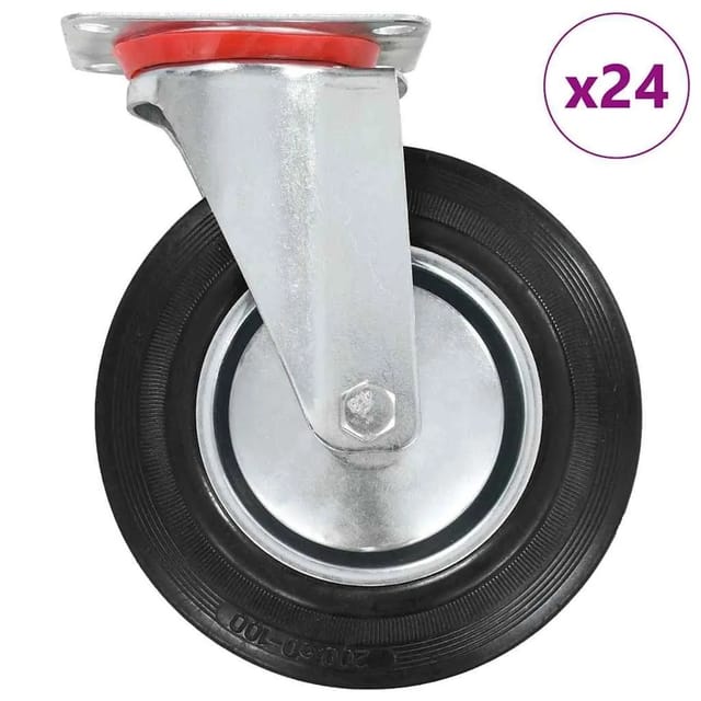 vidaXL 24 Stk Lenkrollen 200 mm 278004