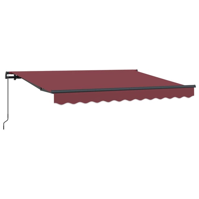 vidaXL Einziehbare Markise Bordeauxrot 250 x 200 cm Stoff 3329382