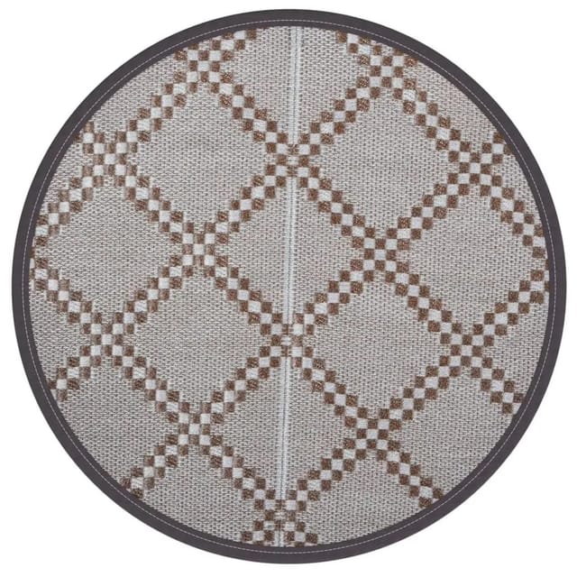vidaXL Outdoor-Teppich ARAKIL Braun Ø120 cm PP 368478