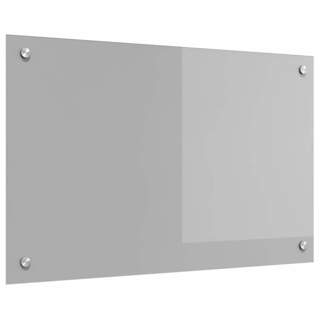 vidaXL Küchenrückwand Hellgrau 80 x 50 cm Gehärtetes Glas 42001230