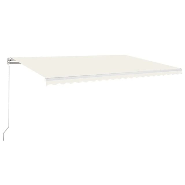 vidaXL Markise Manuell Einziehbar mit LED 500x350 cm Creme 3069022