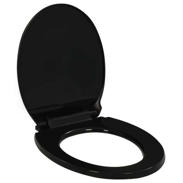vidaXL Toilettensitz mit Absenkautomatik und Quick-Release Schwarz 145021
