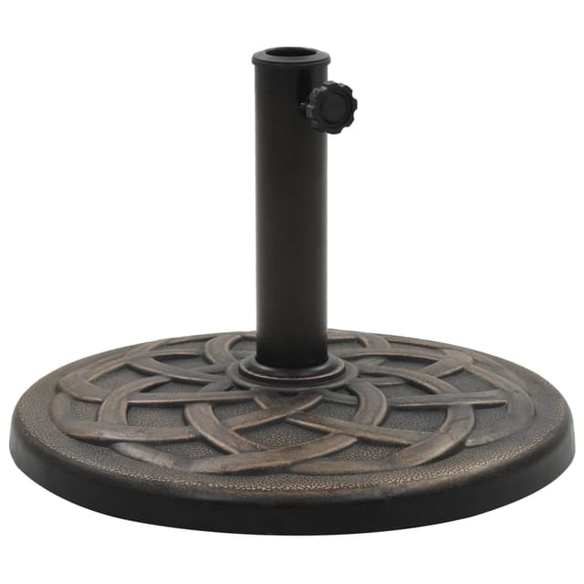 vidaXL Sonnenschirmfuß Rund 19 kg Bronze Polyharz 45202