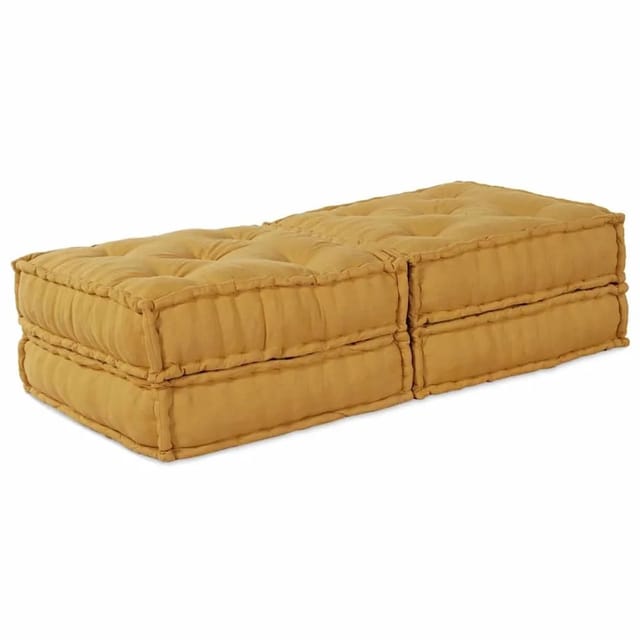 vidaXL Modulare Sofagarnitur 2 Stk Gelb 140 x 70 x 36 cm Stoff 3315085