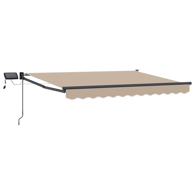 vidaXL Manuelle Gelenkarmmarkise mit LEDs Beige 3,5 x 2,5 m 3419449