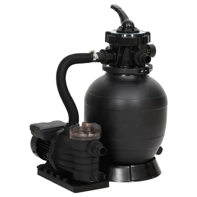 vidaXL Pool-Sandfilteranlage mit Vorfilter Schwarz 93396