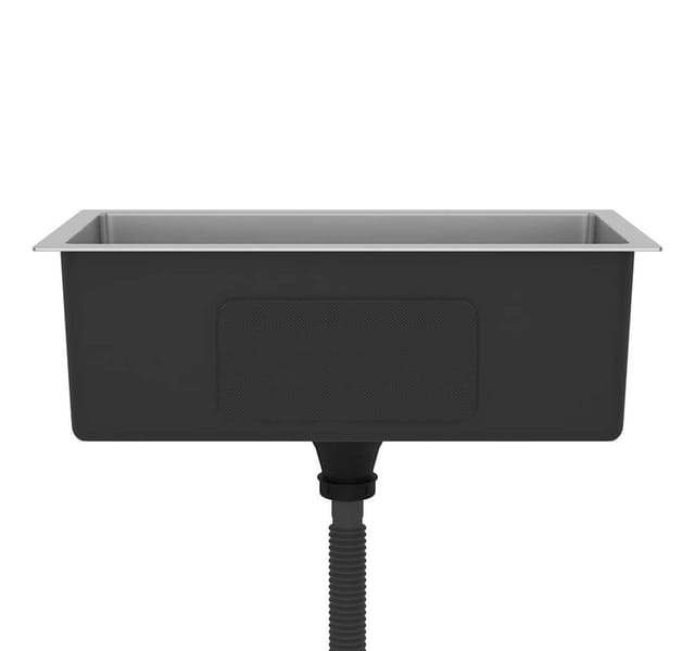 vidaXL Handgemachte Einbauspüle Edelstahl 51504