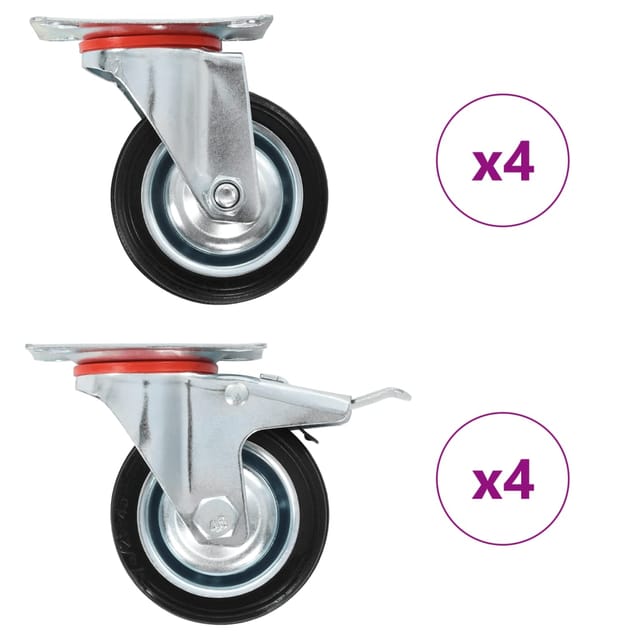 vidaXL 8 Stk Lenkrollen 75 mm 278011