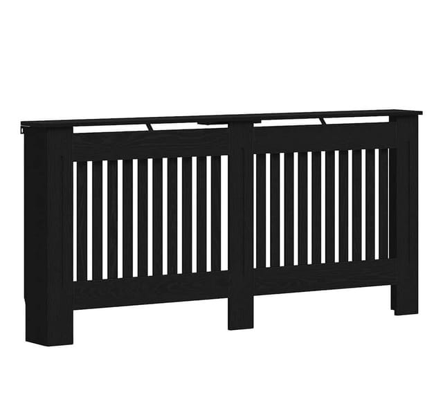vidaXL Heizkörperabdeckung Schwarz Eichen-Optik 172 x 19 x 81,5 cm 884080