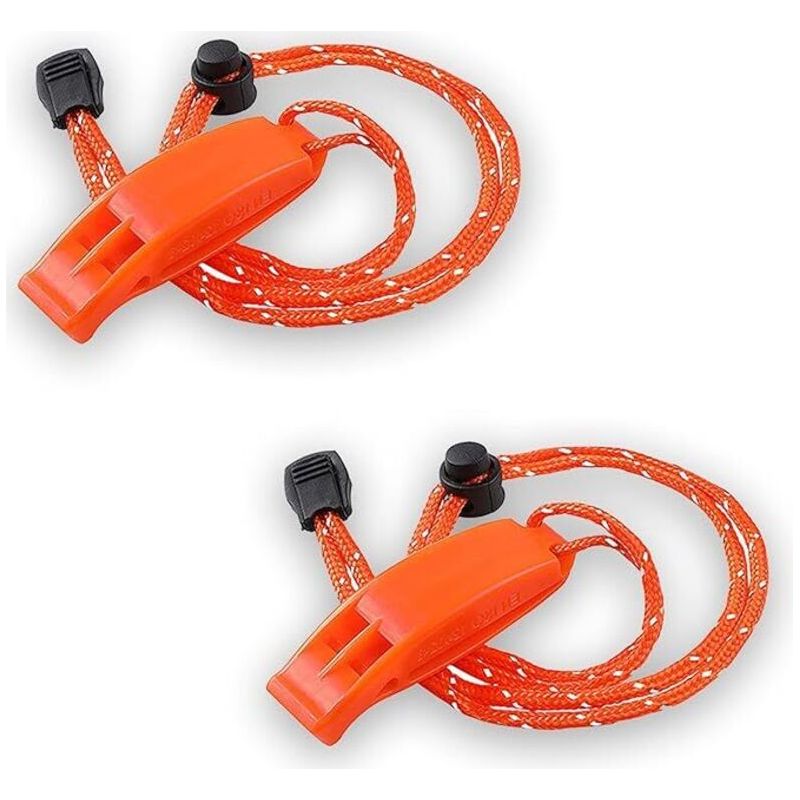 Zweiteilige Notfallpfeife Mit Trageband, Sicherheitspfeife Für Wanderungen, Überlebenspfeife Für Rettungskräfte, Outdoor-aktivitäten, Wandern, Trekking, 40 Cm Verstellbares Halsband