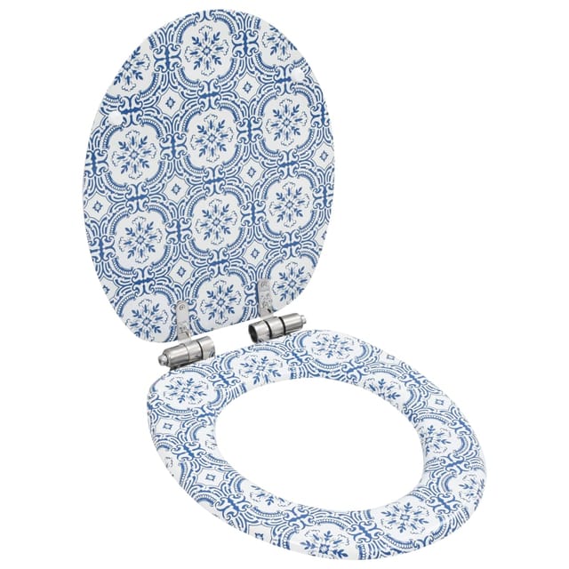 vidaXL Toilettensitz mit Soft-Close-Deckel MDF Porzellan-Design 143934