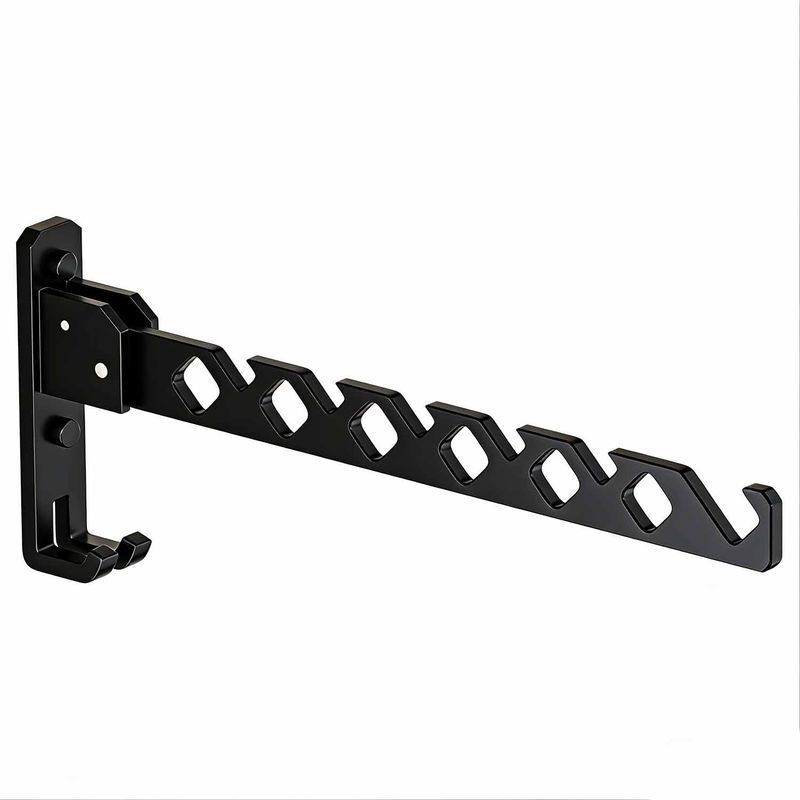 Stück Klappbar Kleiderhaken Aus Metall, 340 X30 Mm Wand Kleiderständer, Faltbarer Kleider Organizer, Robuster Kleiderlüfter Für Waschküche, Schrank, Schlafzimmer, Inne, Außenbereich