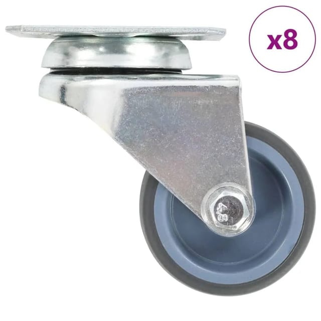 vidaXL 8 Stk Lenkrollen mit Zwillingsrad 50 mm 277916