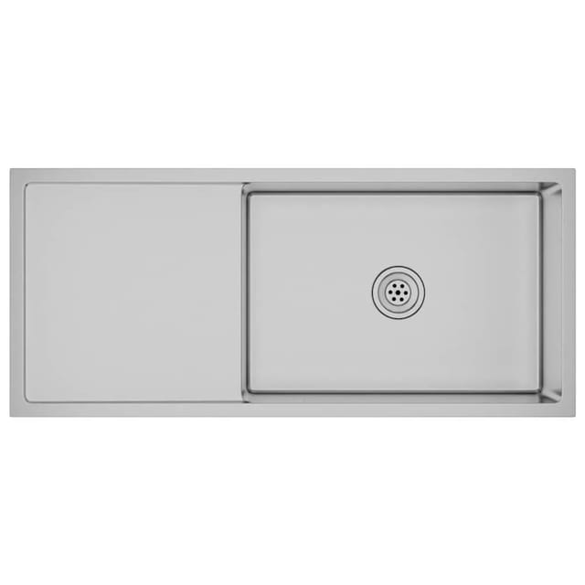 vidaXL Handgemachte Einbauspüle Edelstahl 51526