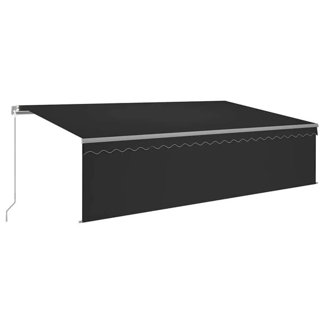 vidaXL Markise Manuell Einziehbar mit Rollo 5x3 m Anthrazit 3069459