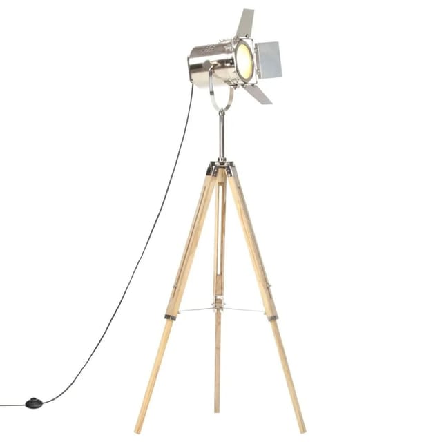 vidaXL Stehleuchte Dreibein Massivholz Mango 140 cm 286116