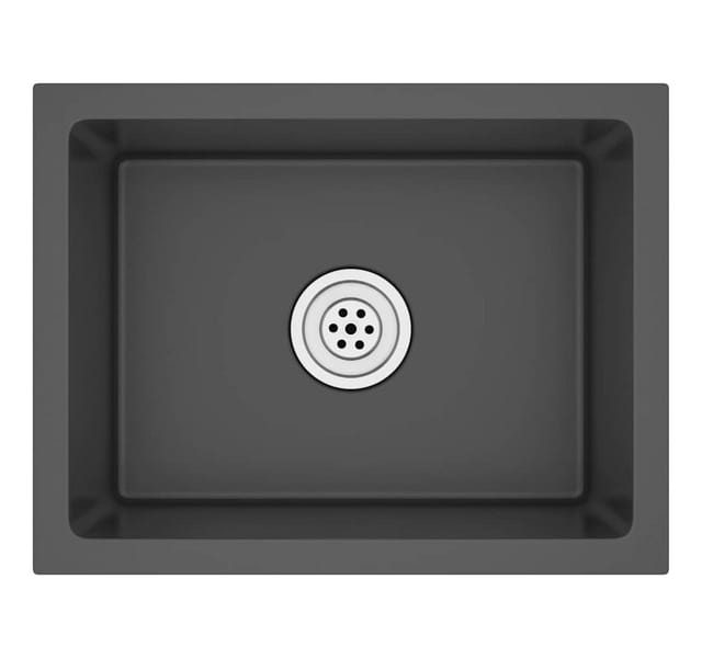 vidaXL Handgemachte Einbauspüle Schwarz Edelstahl 51507