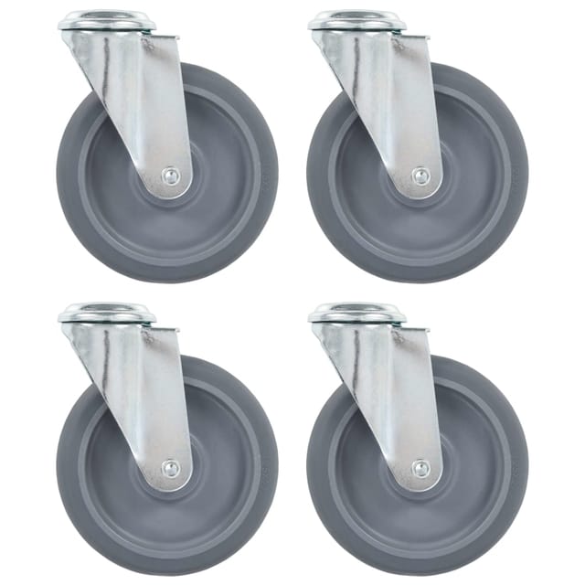 vidaXL Lenkrollen mit Bolzenloch 4 Stk 125 mm 143428