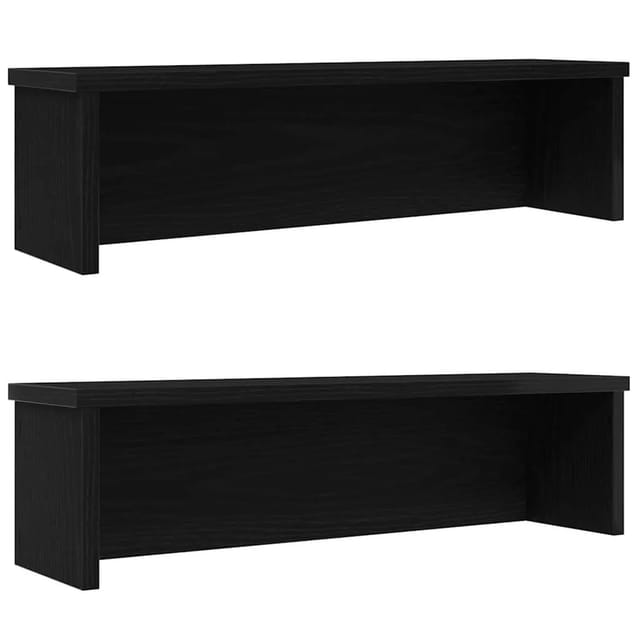 vidaXL Küchenregale Stapelbar 2 Stk Schwarz 60x15x16 cm 860502